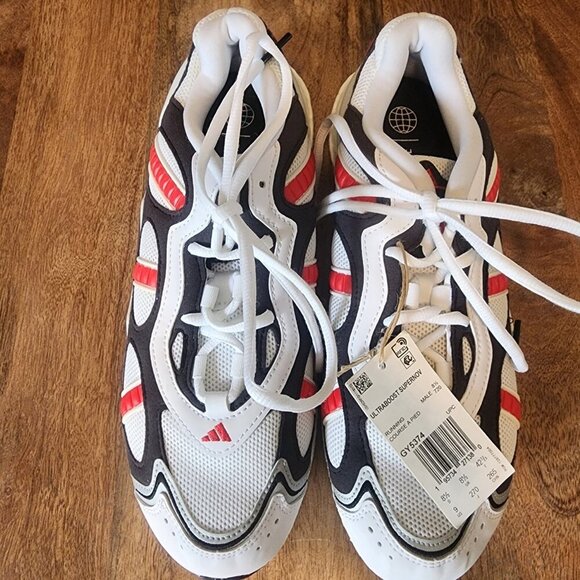 Adidas UltraBoost Supernova DNA White Vivid Red GY5374 Sneakers Mens 9 - Picture 11 of 16